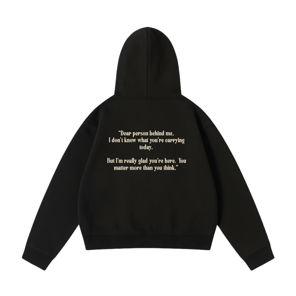 ALIVE. “I’m Glad You’re Here” Hoodie – Black